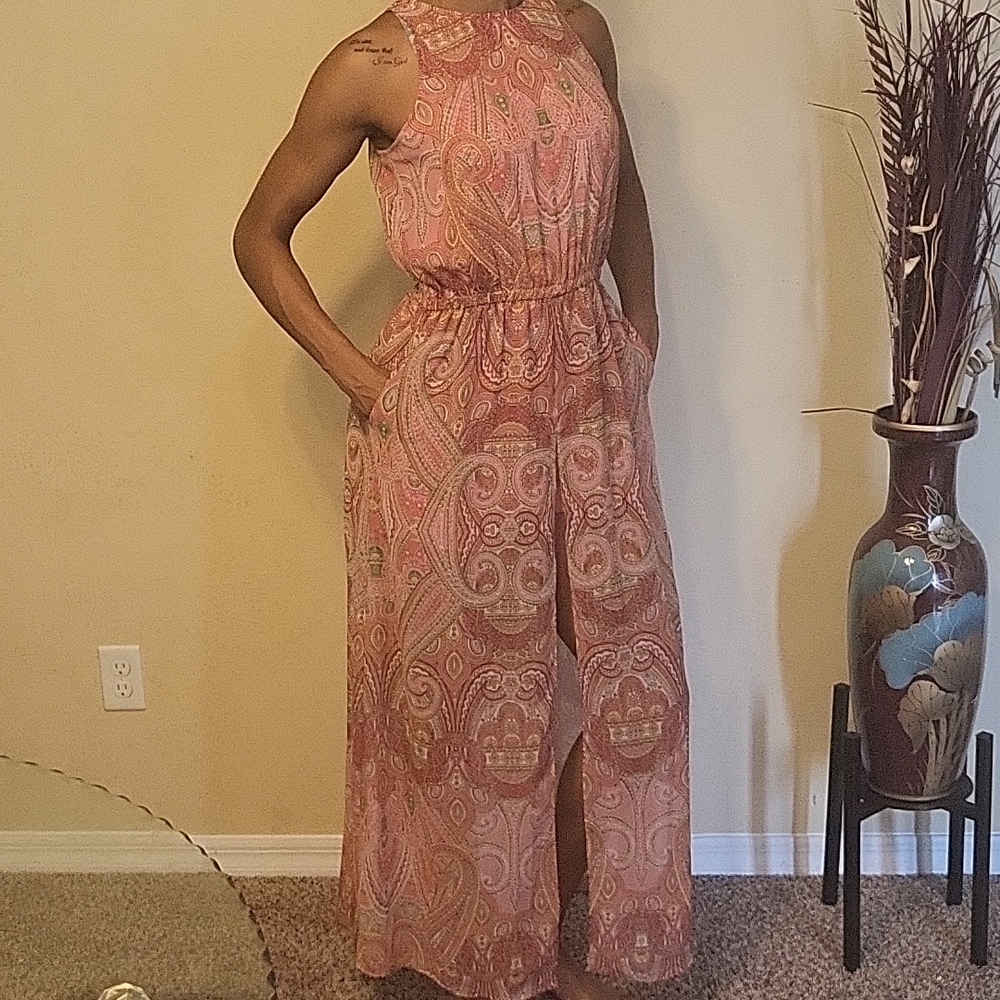 New York and Company Brand New Abstract print floor length dress
